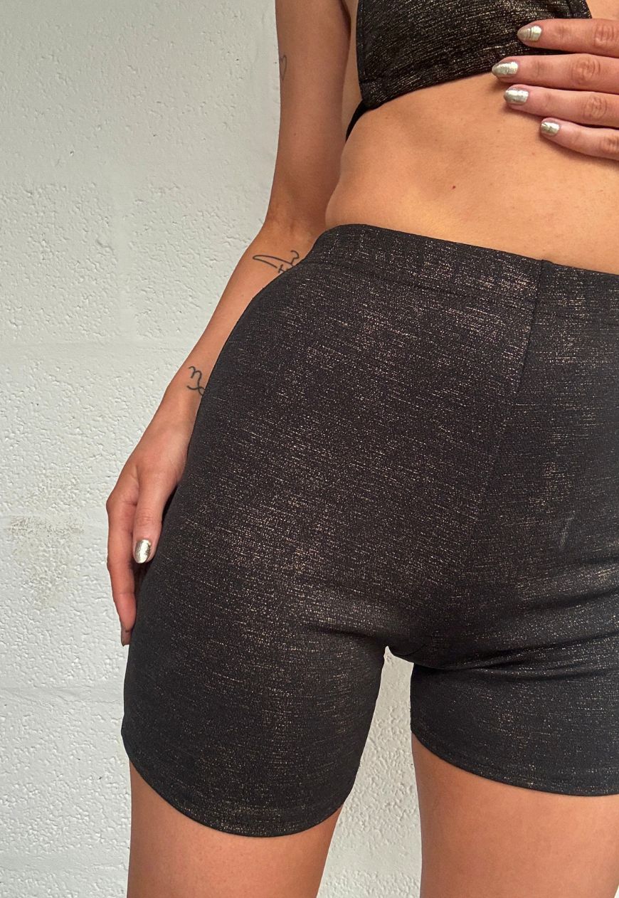 archive gold shimmer shorts - Image 3