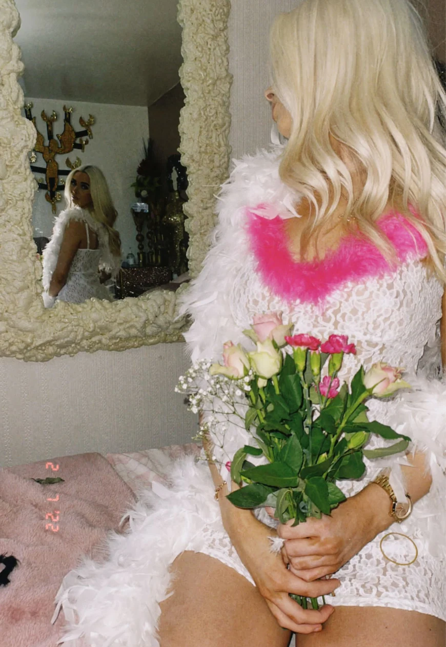 pink fluff nightie - Image 3