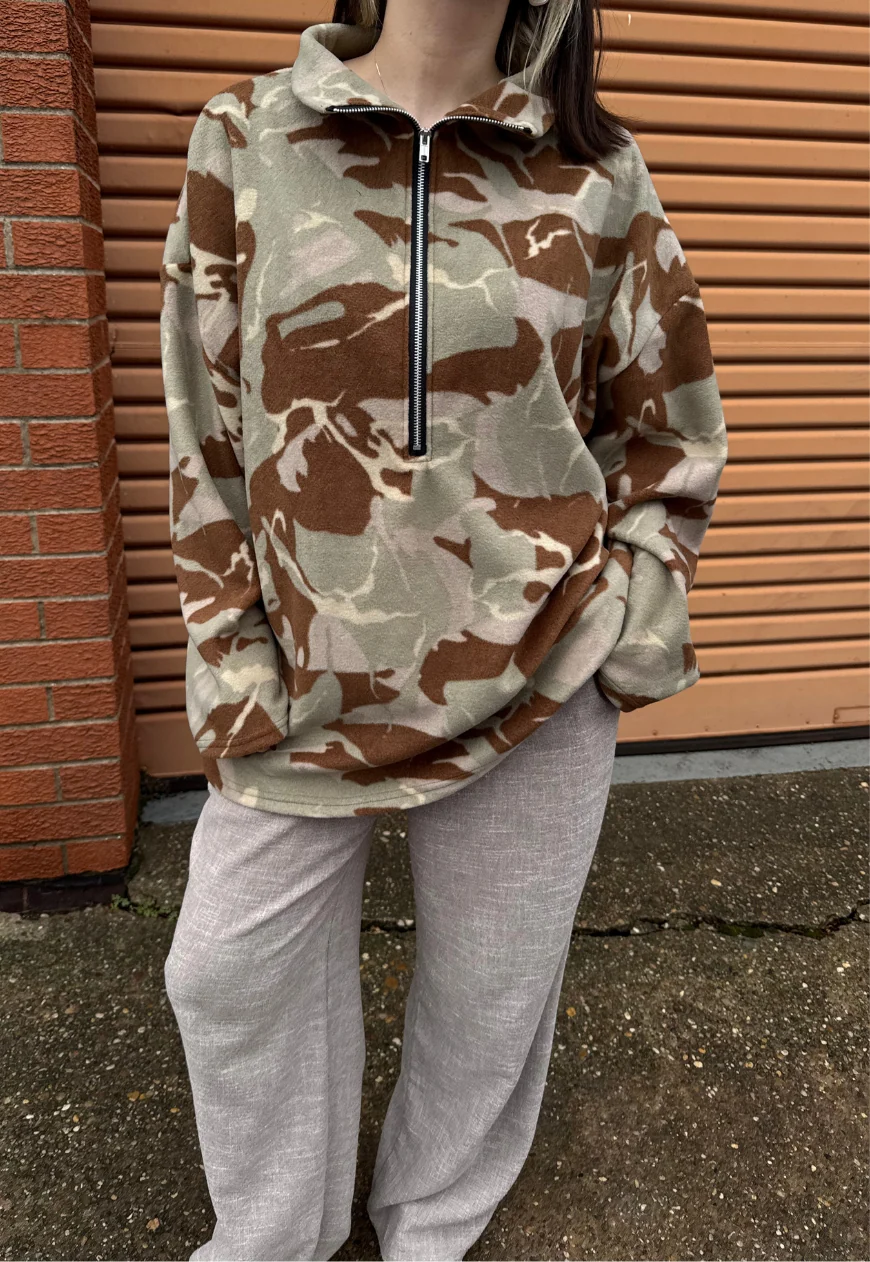 camouflage print fleece - Image 3