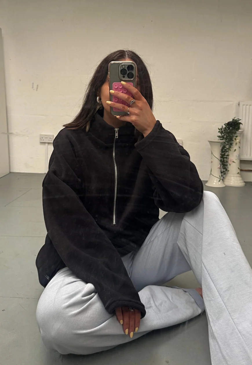 charcoal black fleece - Image 4