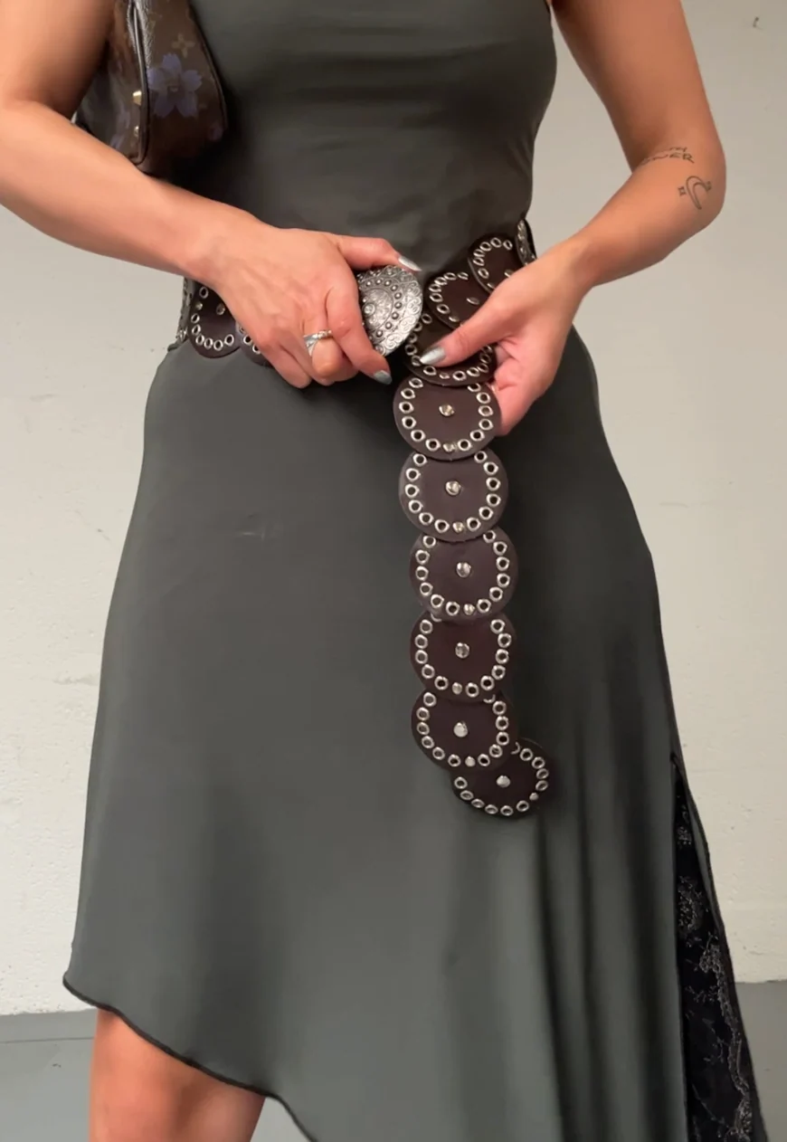 dead stock brown disc belt - Image 6