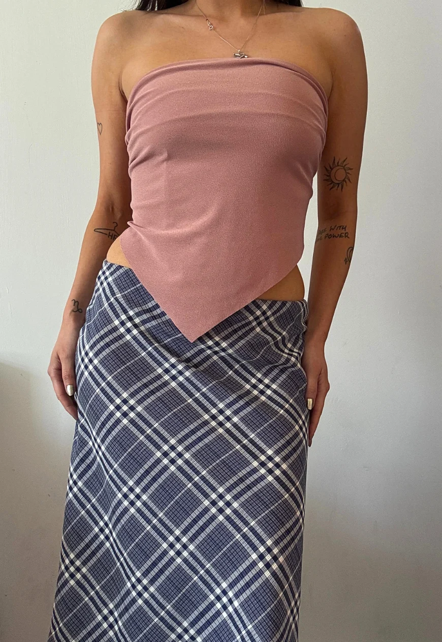 pink/mustard reversible hankie top - Image 6