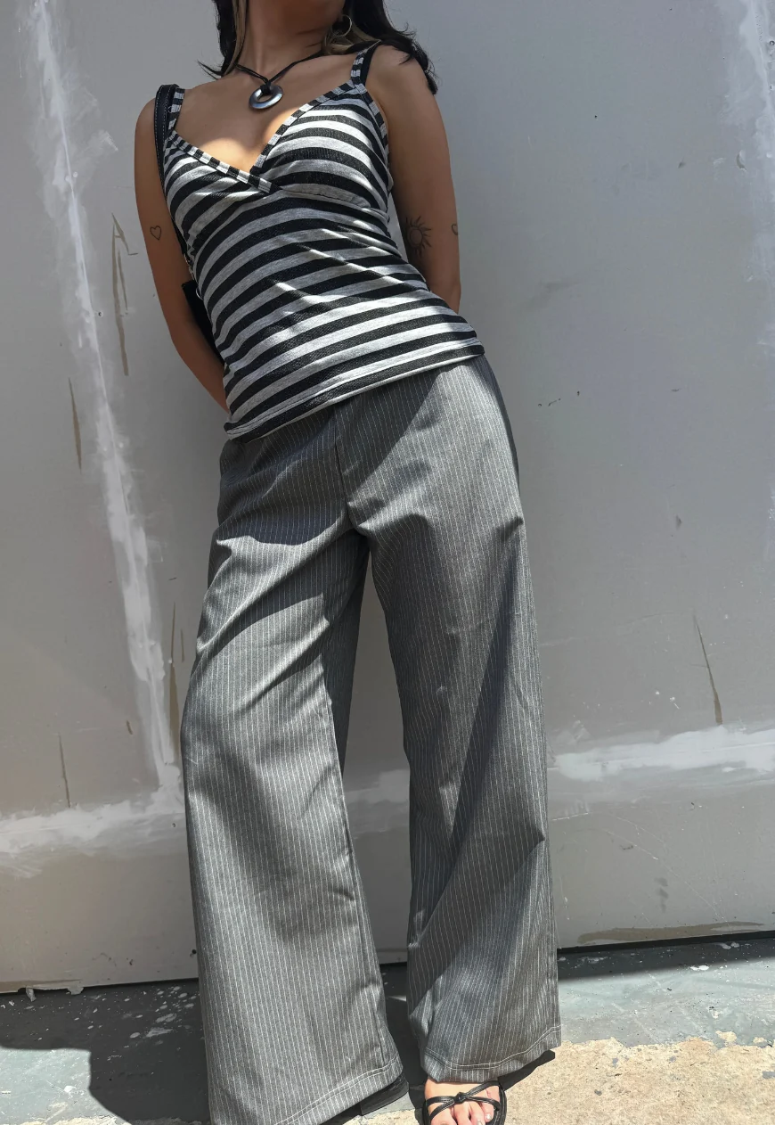 grey hissy cinch trousers - Image 3