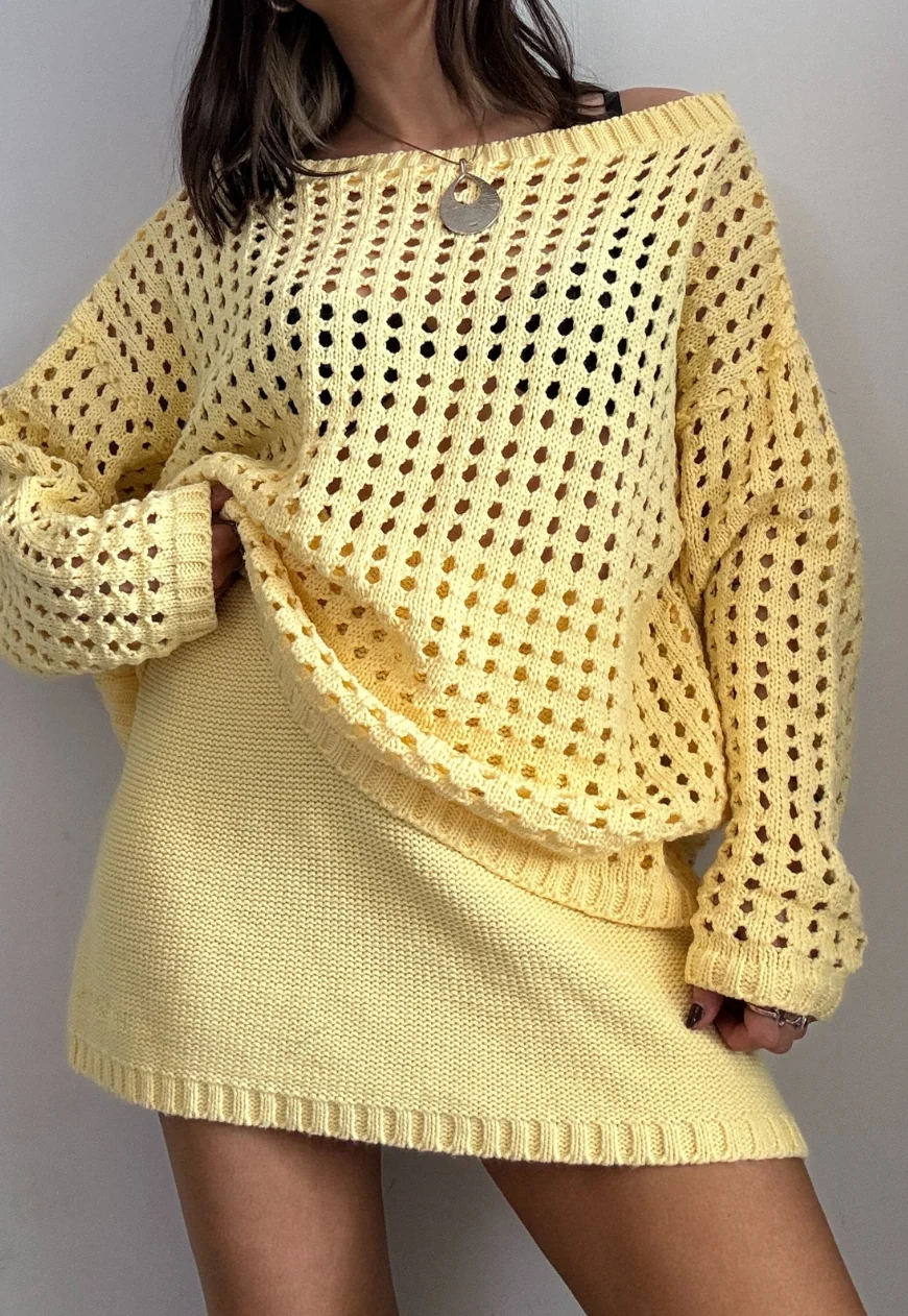lemon hissy knit mini skirt - Image 7