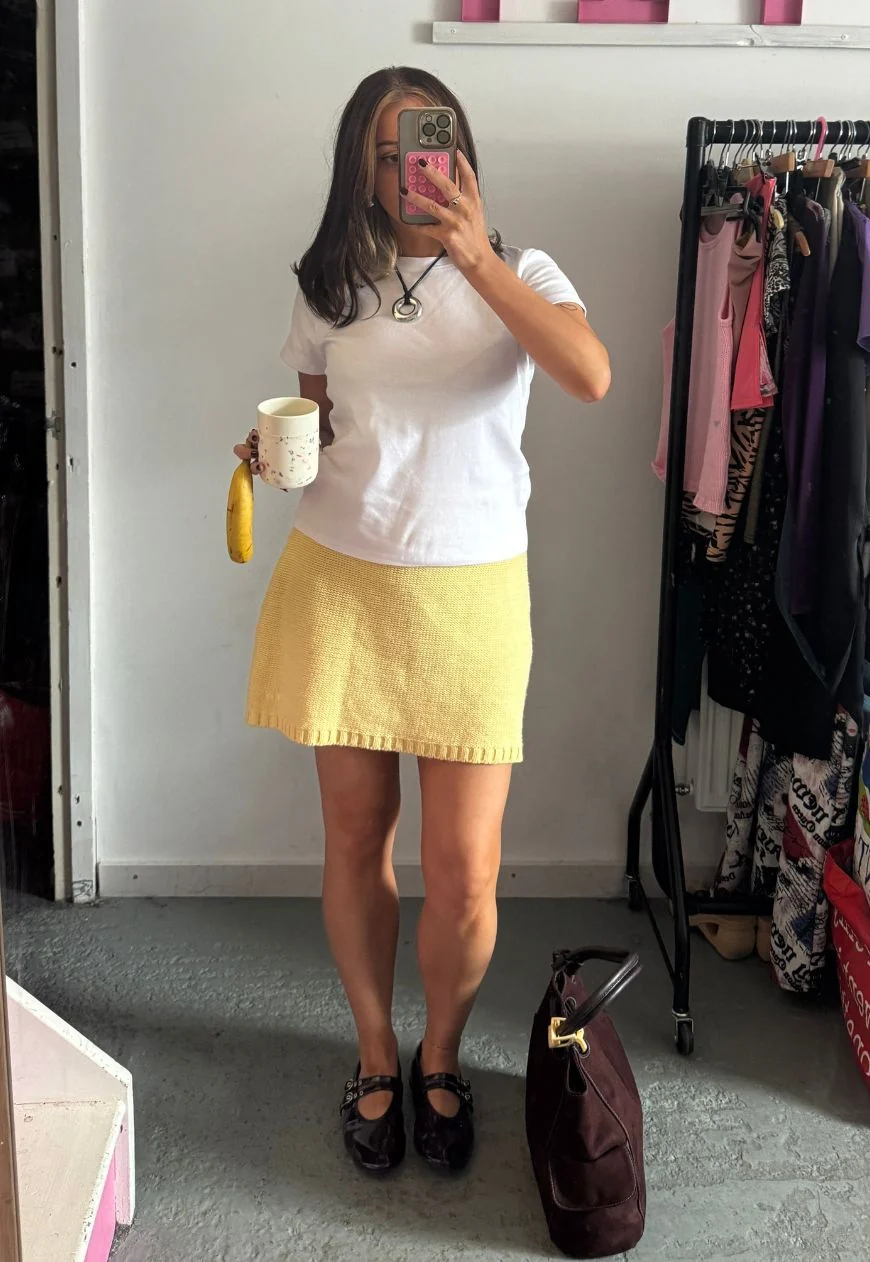 lemon hissy knit mini skirt - Image 8