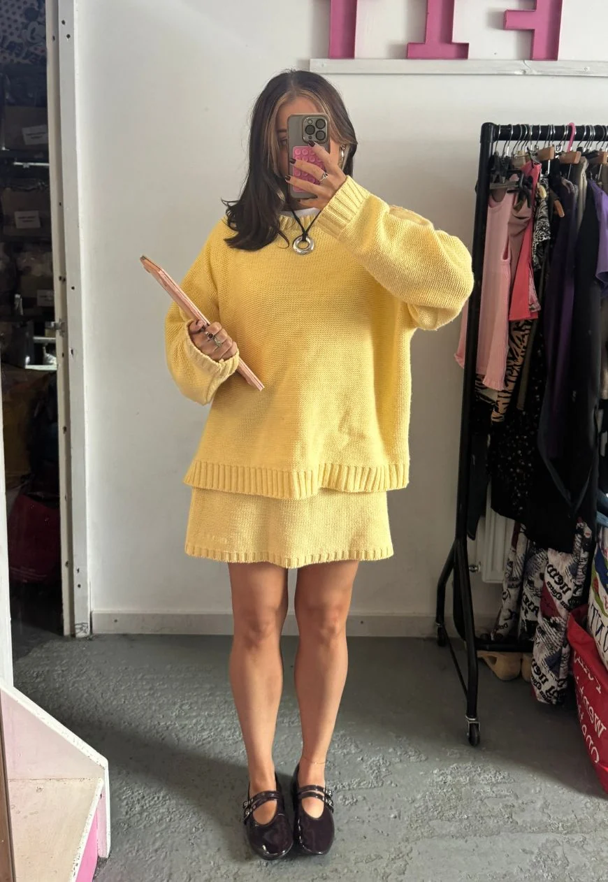 lemon hissy knit mini skirt - Image 9