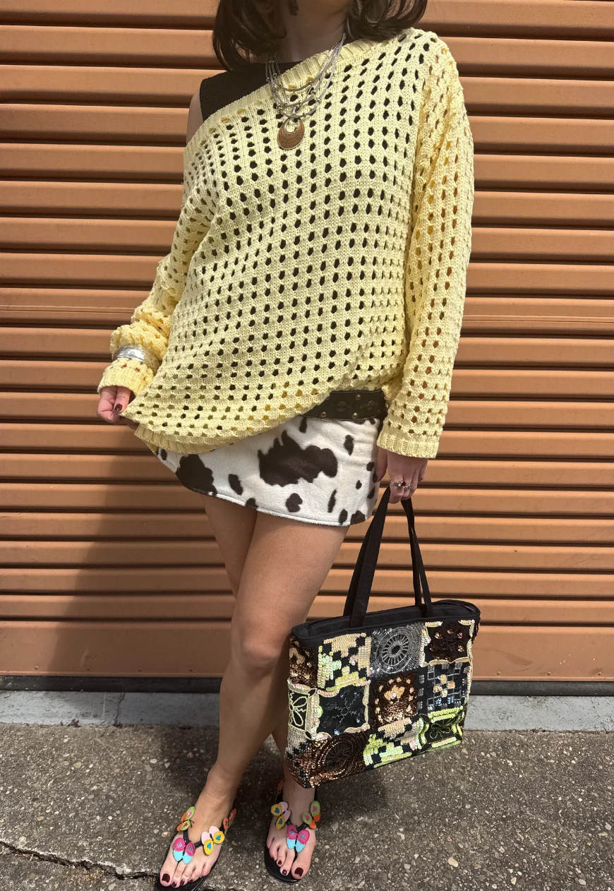 lemon slouch mesh hissy knit jumper - Image 5