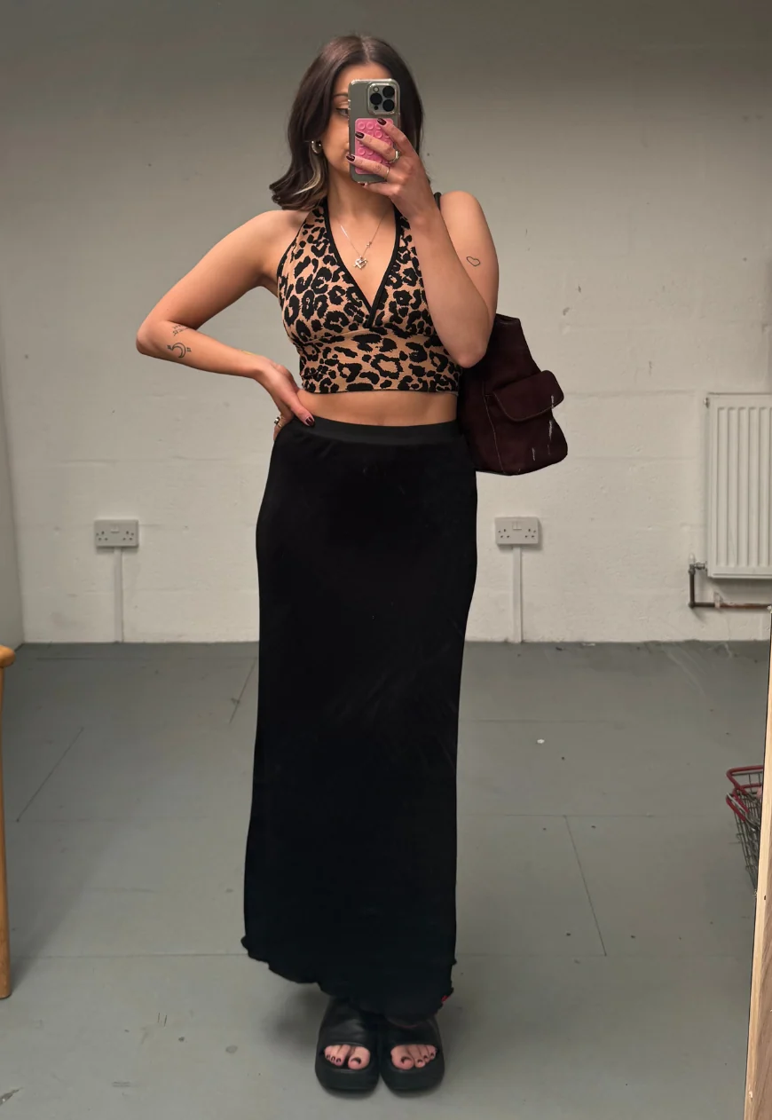 leopard print halter top - Image 3