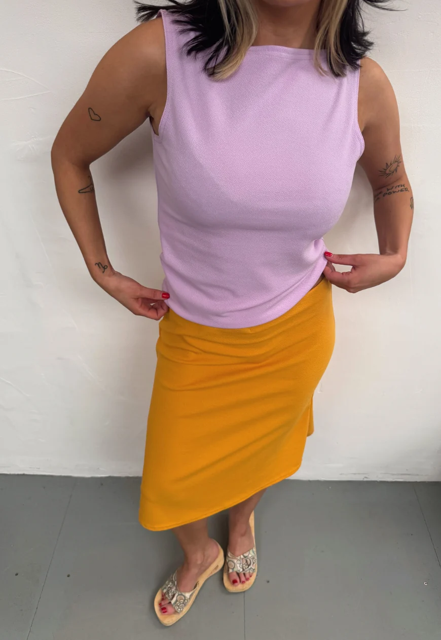 lilac slash neck top - Image 5