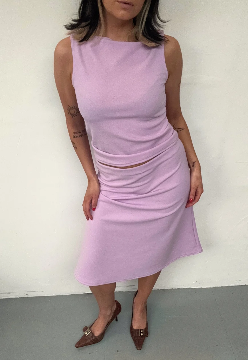 lilac slash neck top - Image 6