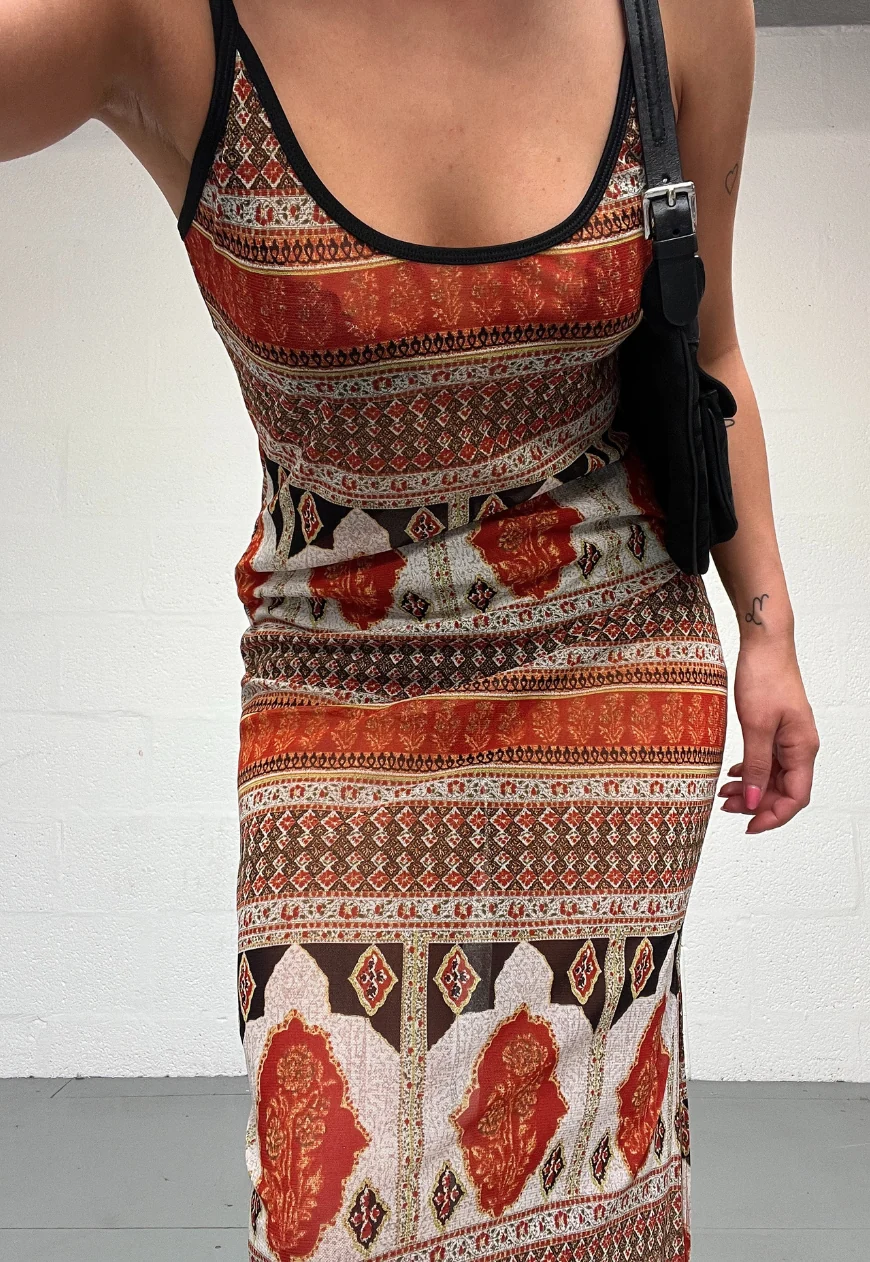 moroccan mesh maxi dress - Image 3