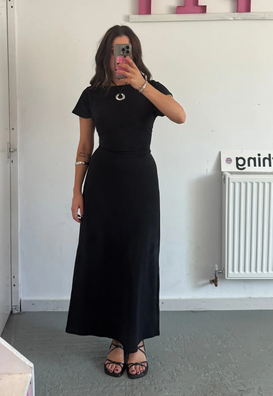 eclipse multiway cap sleeve cinch maxi dress - Image 4