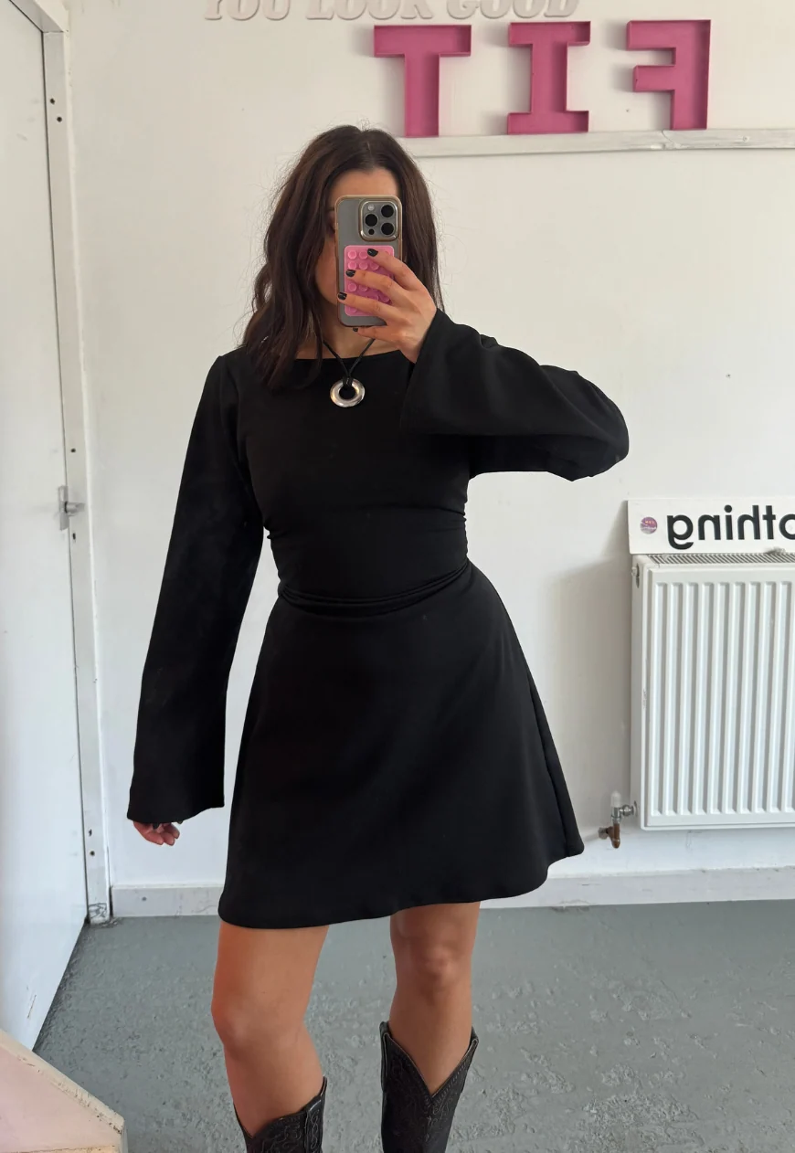 eclipse multiway full sleeve cinch mini dress - Image 2