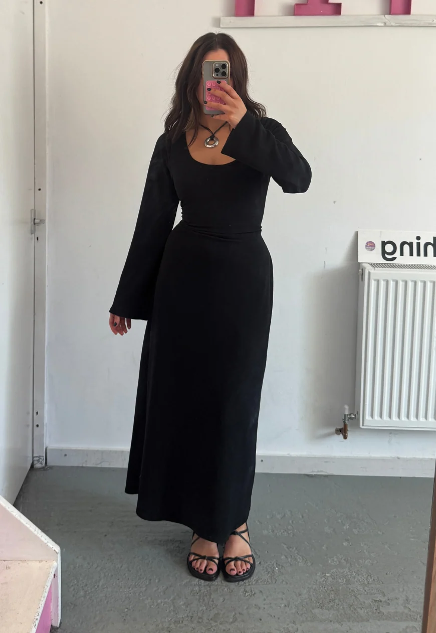 eclipse multiway full sleeve cinch maxi dress - Image 3