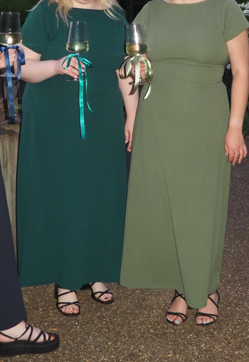 emerald multiway cap sleeve cinch maxi dress - Image 7