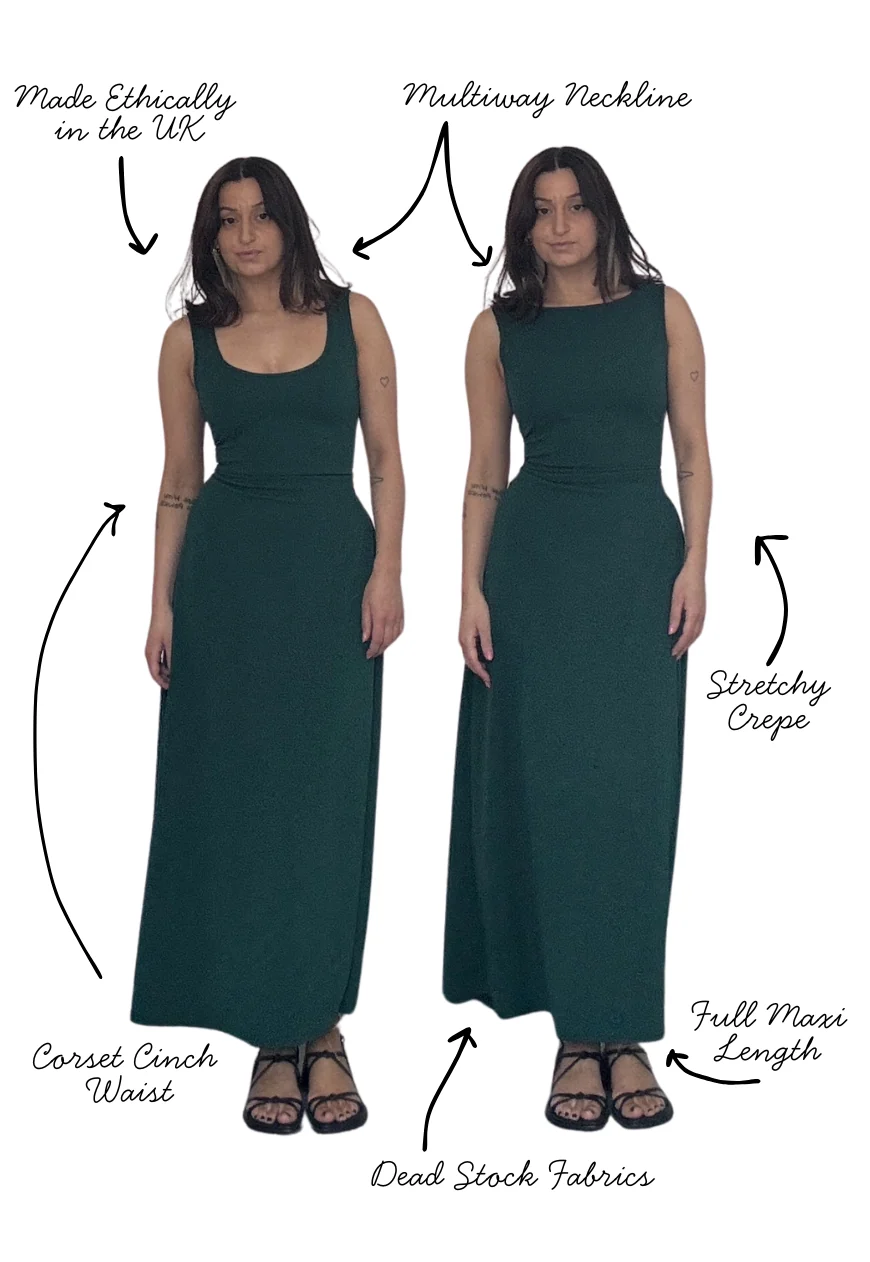 emerald multiway cinch maxi dress - Image 5