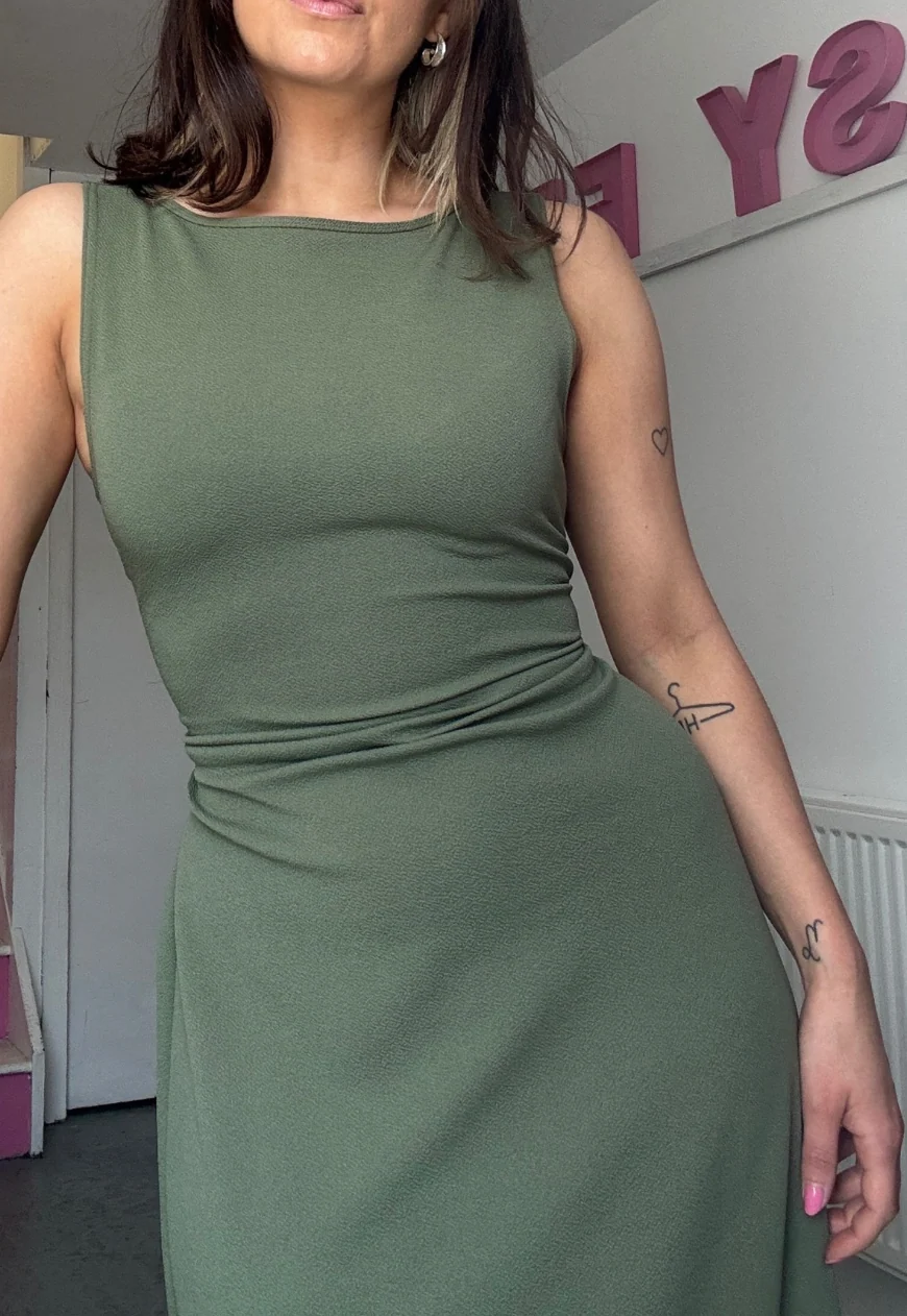 olive multiway cinch maxi dress - Image 3
