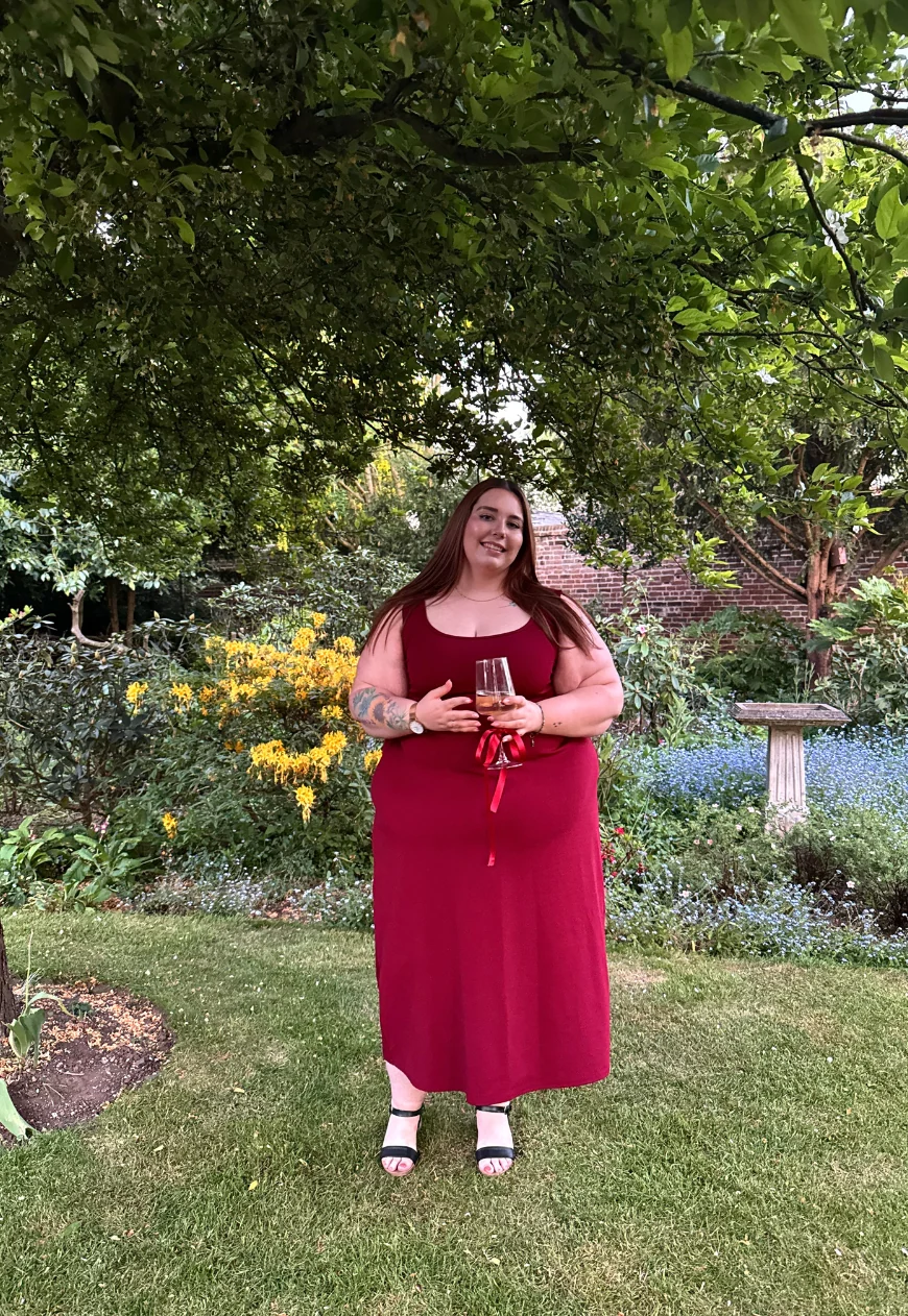 wine multiway cinch maxi dress - Image 4
