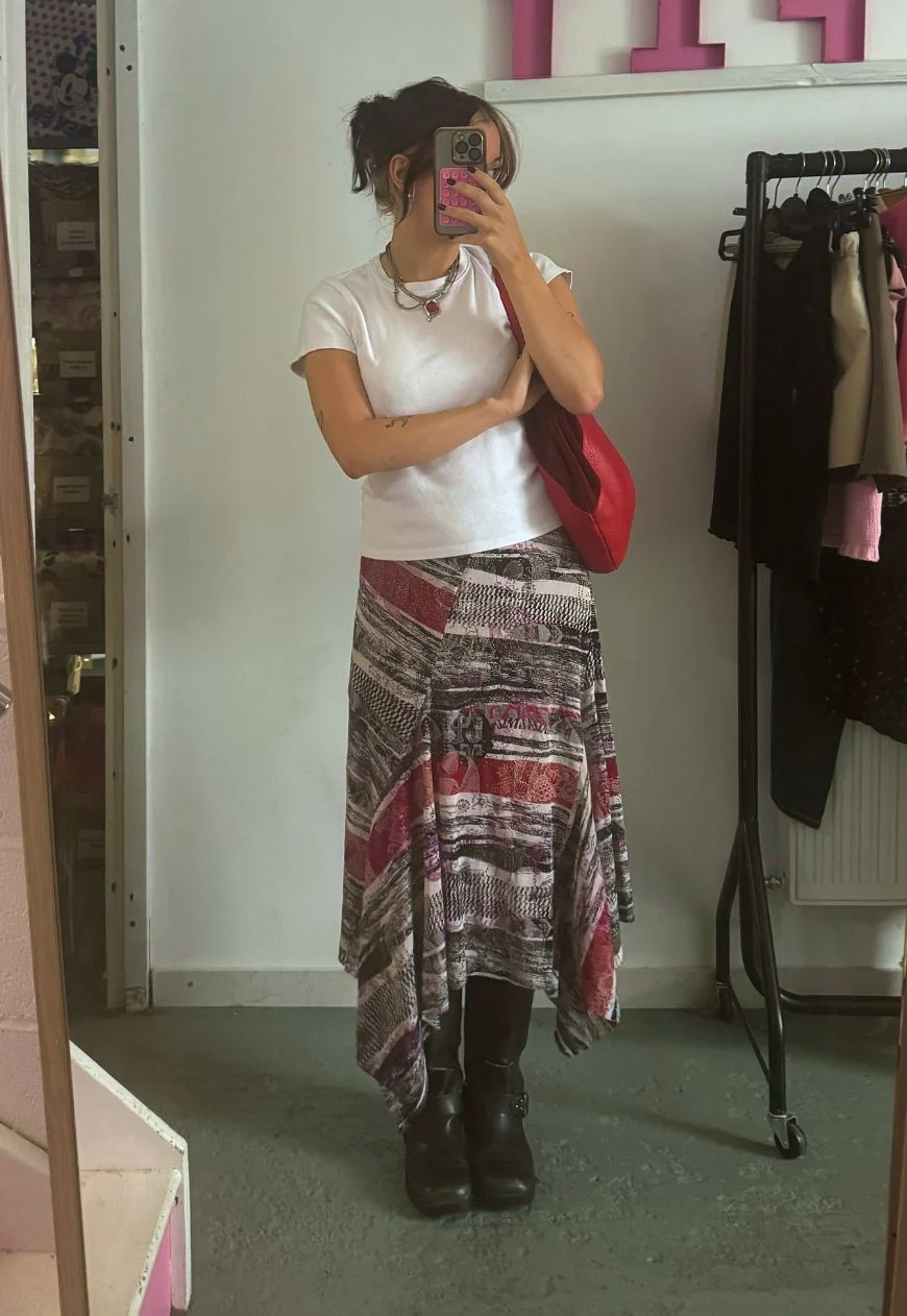 newspaper mesh swish skirt - Image 5