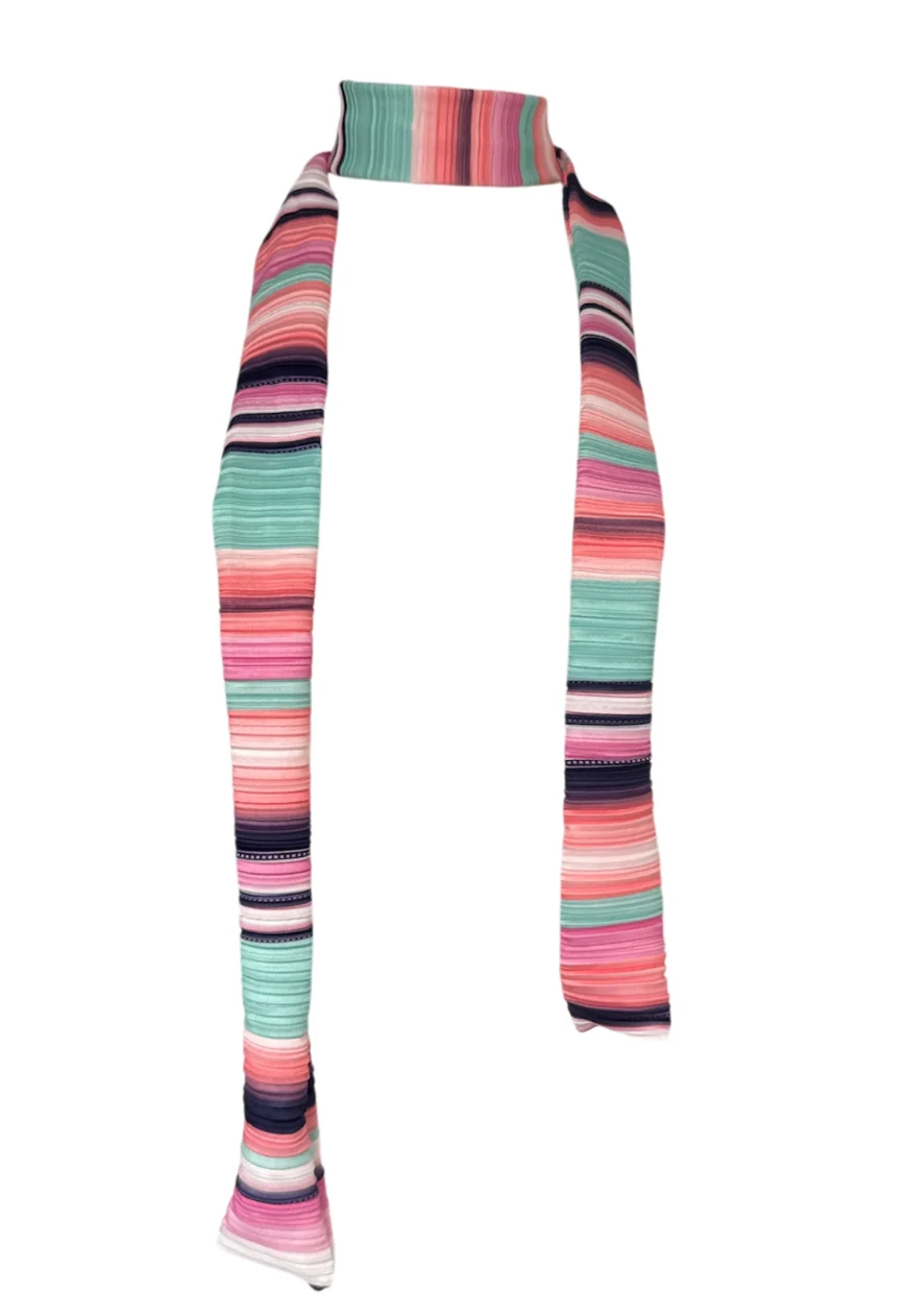 pastel plissé skinny scarf