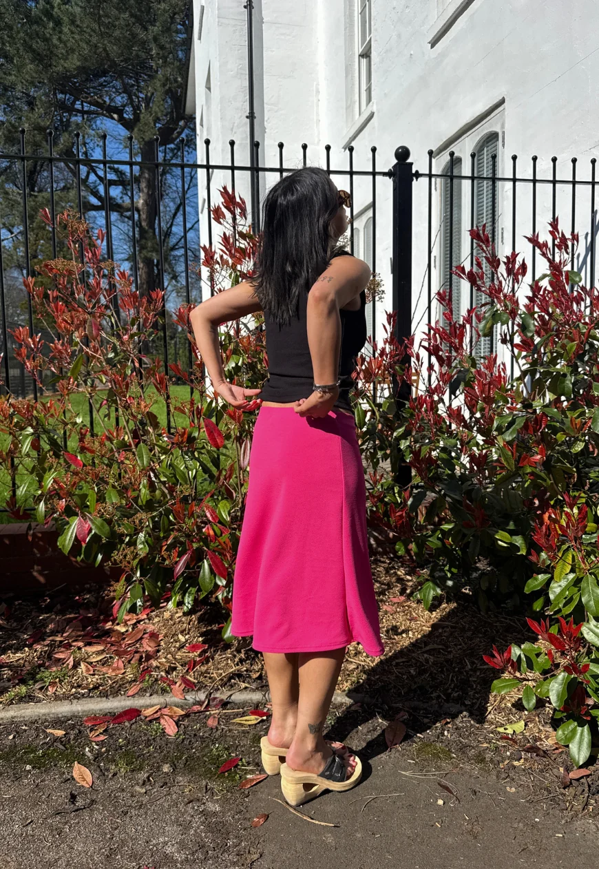 pink midi skirt - Image 2