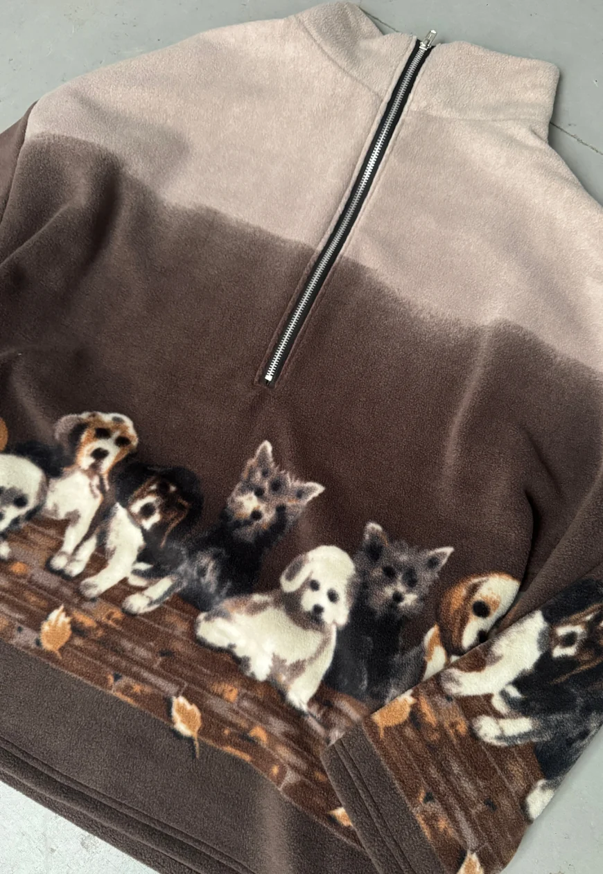 puppy print fleece *free scarf* - Image 4