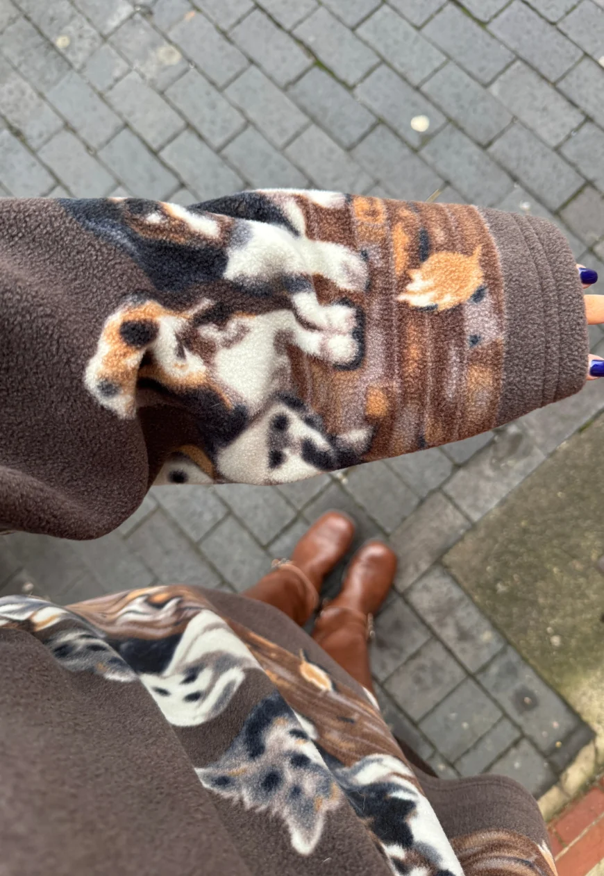 puppy print fleece *free scarf* - Image 8