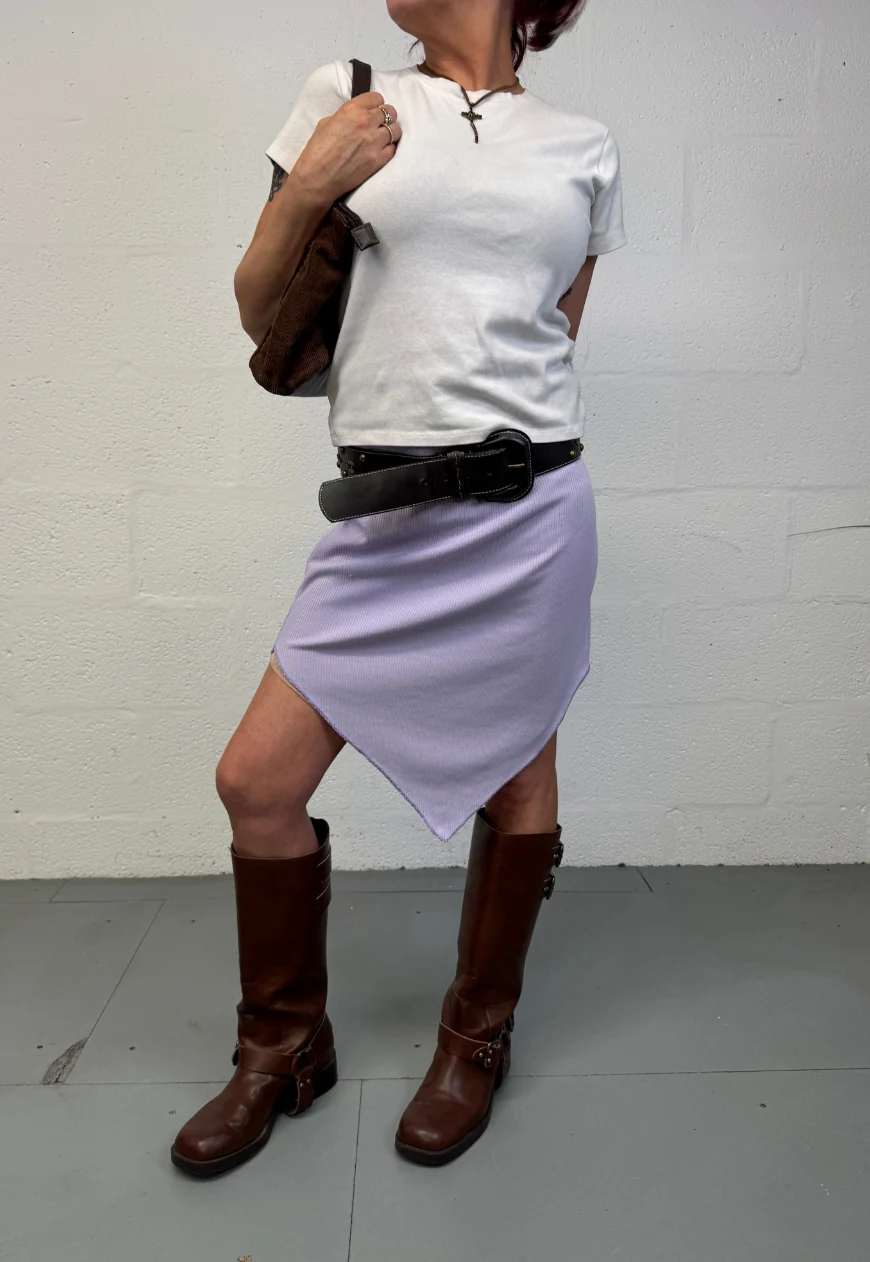purple/brown reversible point skirt - Image 3