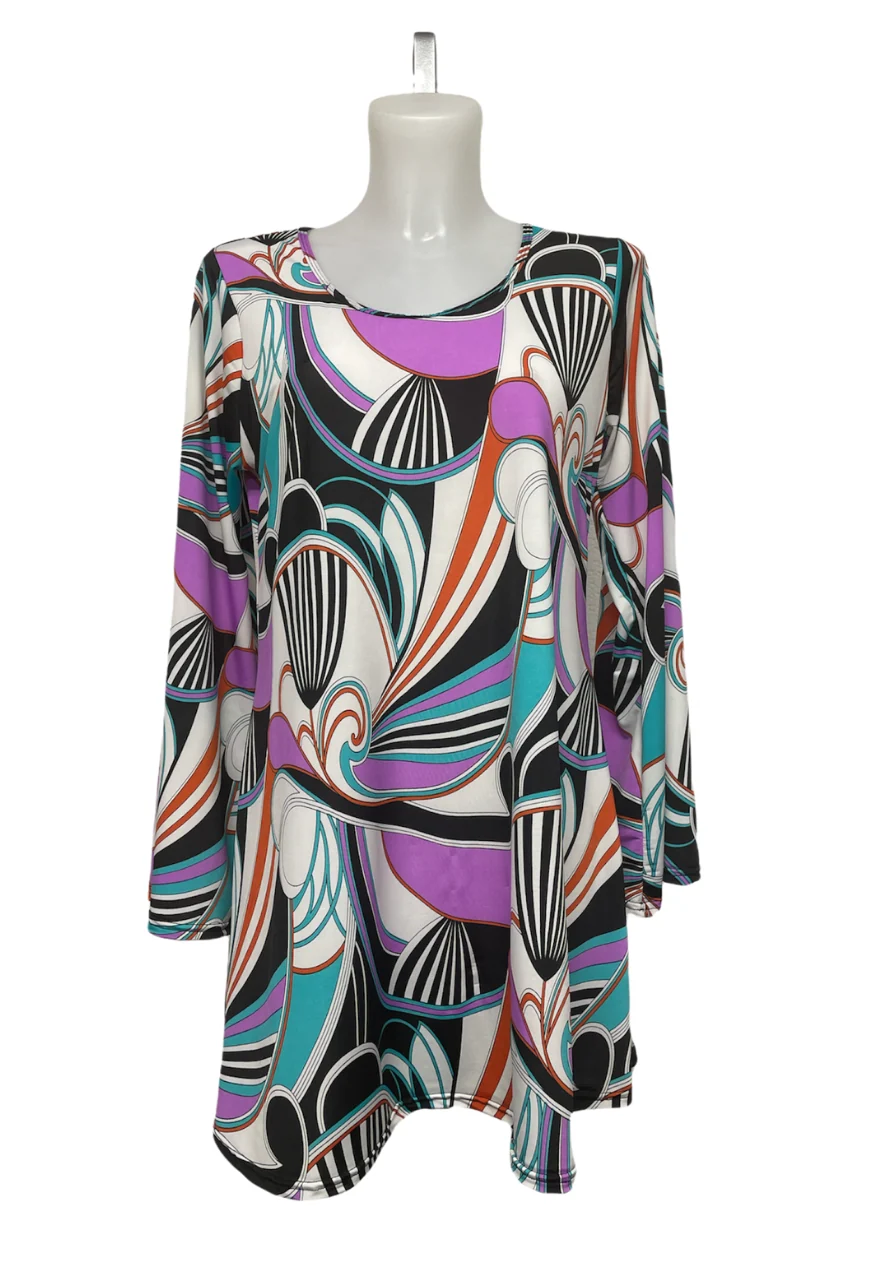 purple retro swing mini dress - Image 5