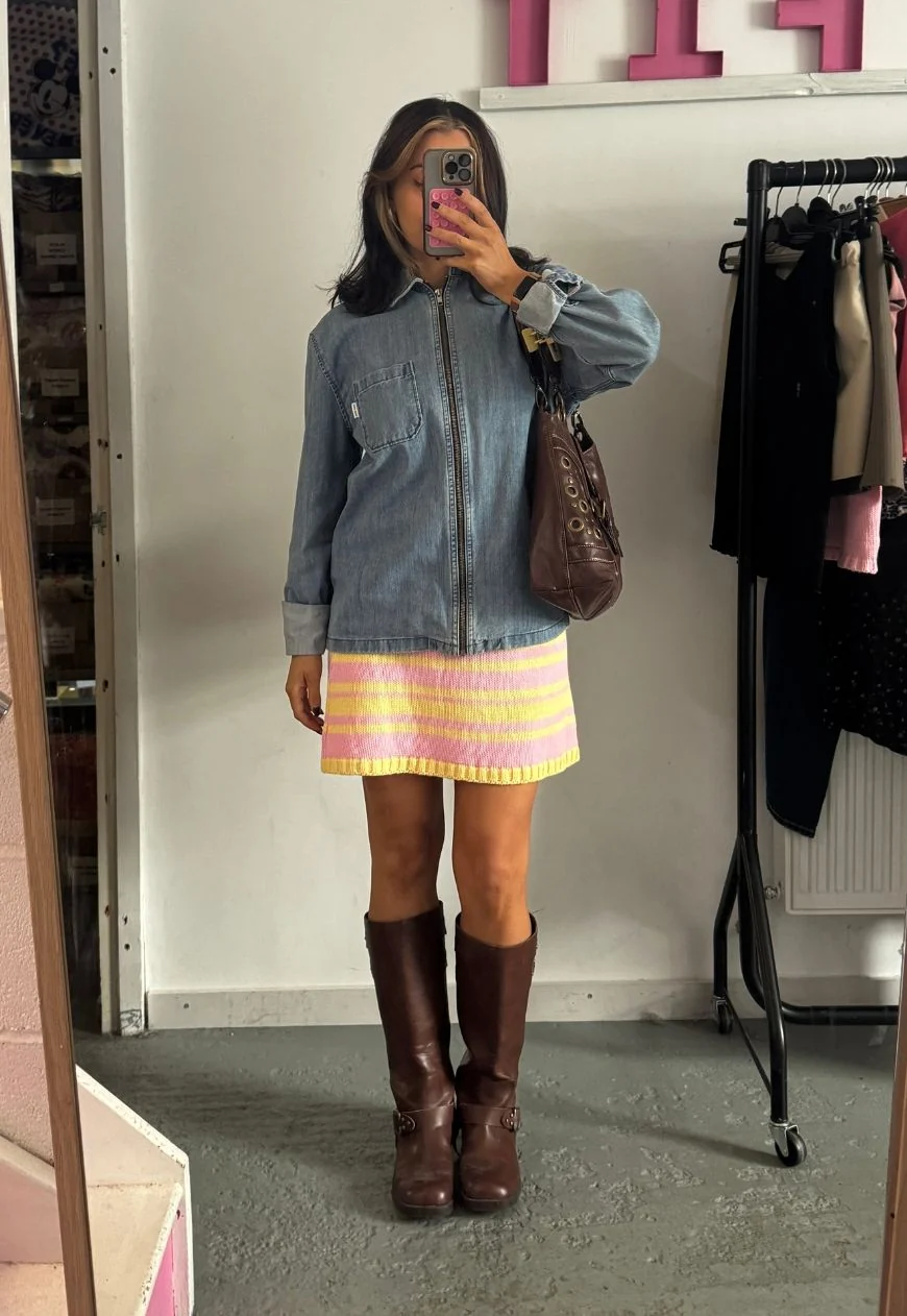 rhubarb & custard hissy knit mini skirt - Image 5