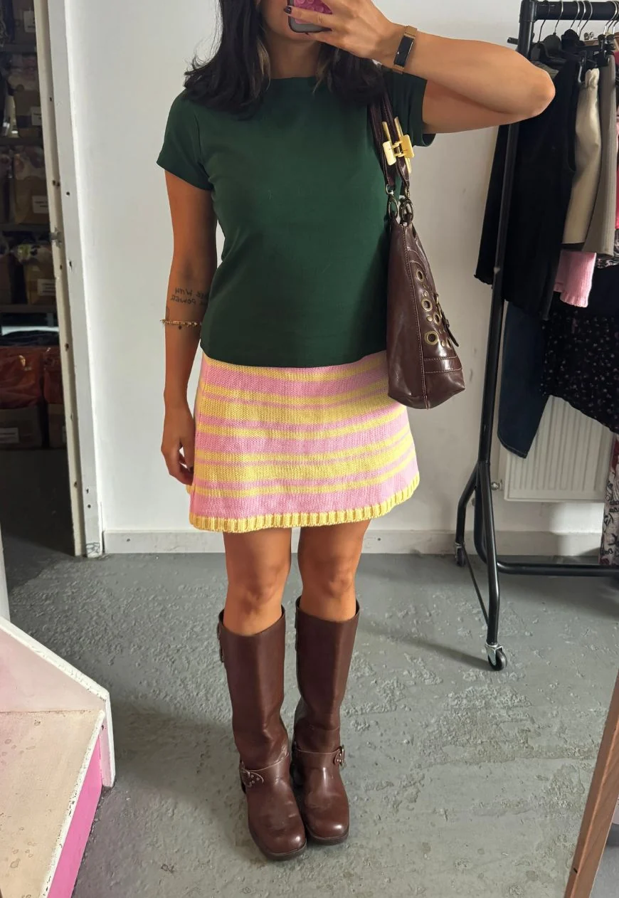 rhubarb & custard hissy knit mini skirt - Image 6