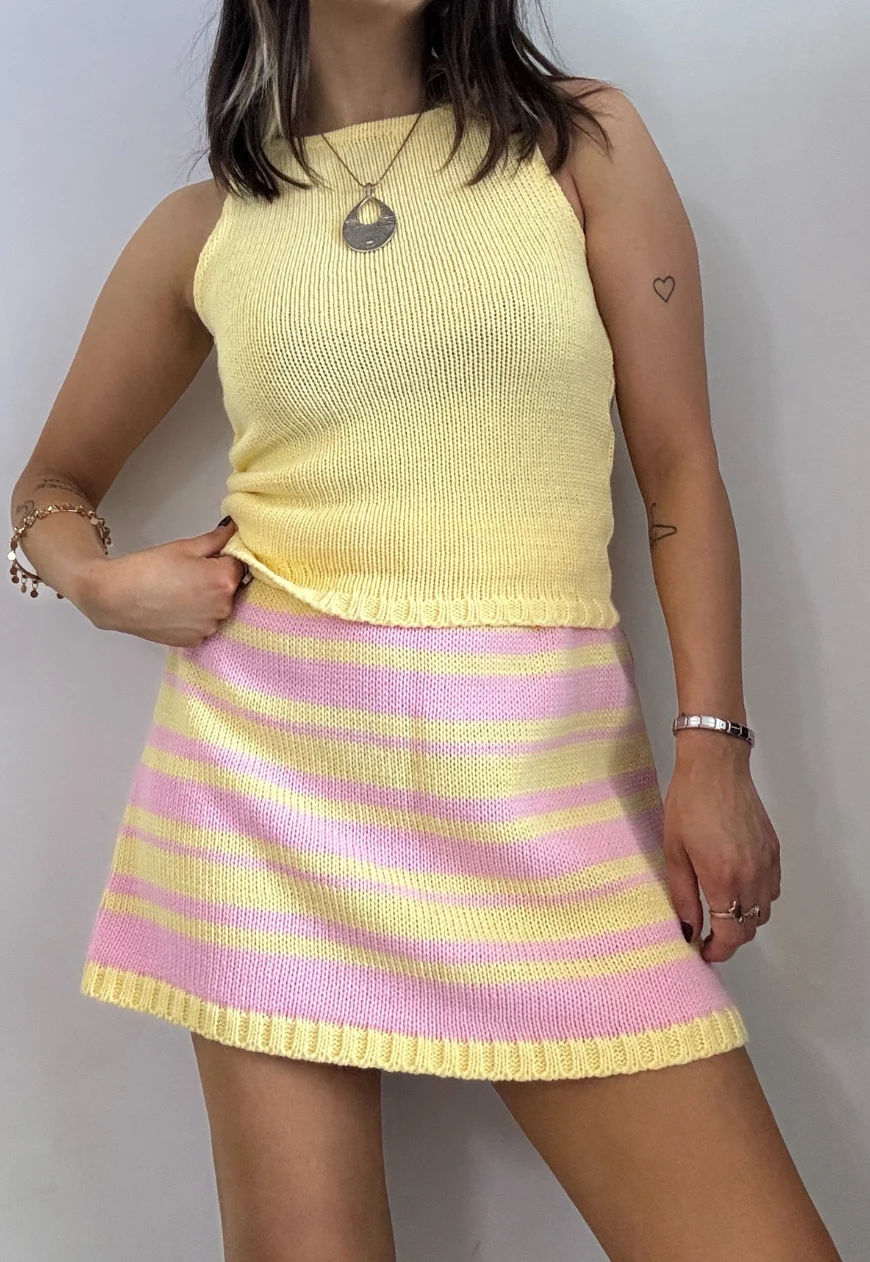 rhubarb & custard hissy knit mini skirt - Image 7