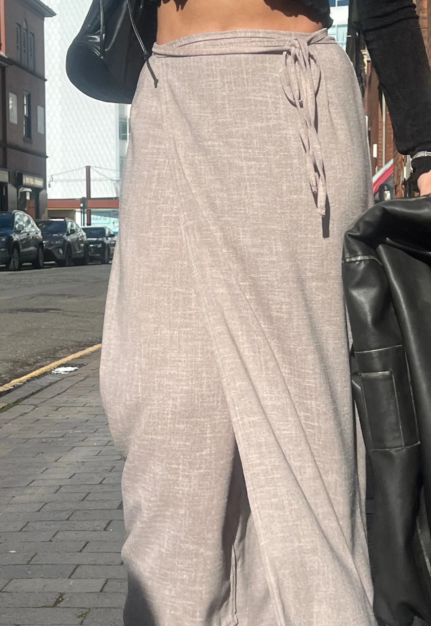 stone maxi wrap skirt - Image 3