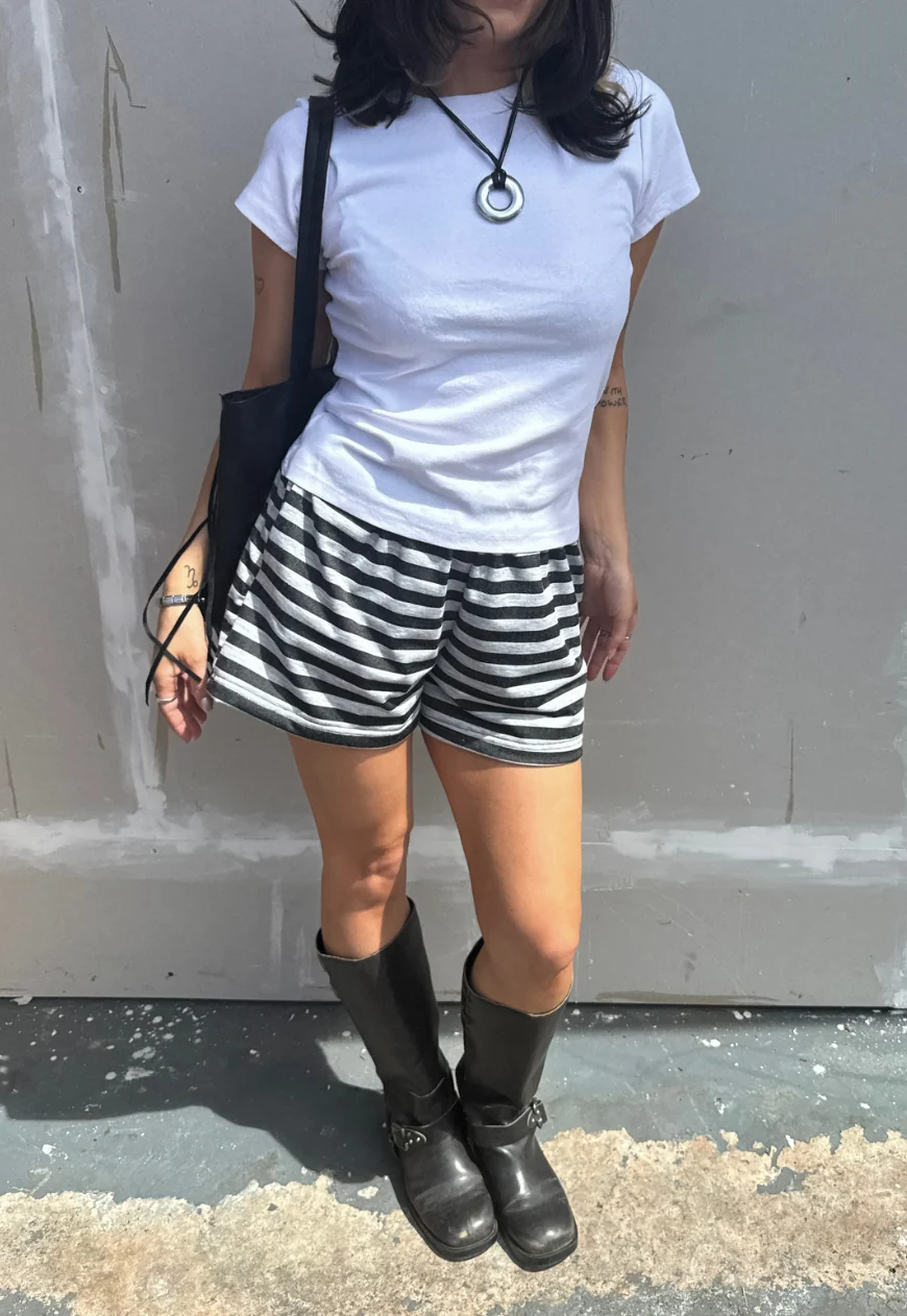stripe soft shorts - Image 3