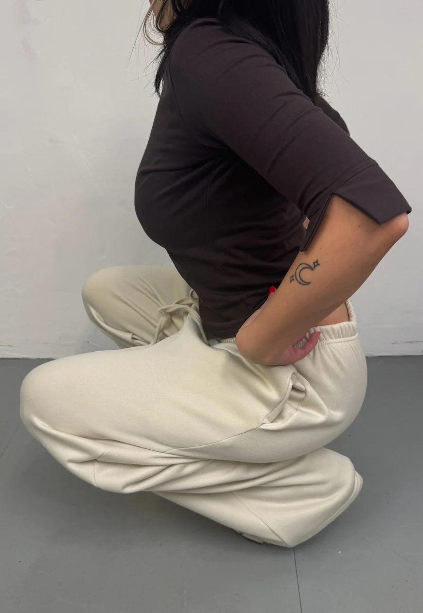 white chocolate soft trousers - Image 3