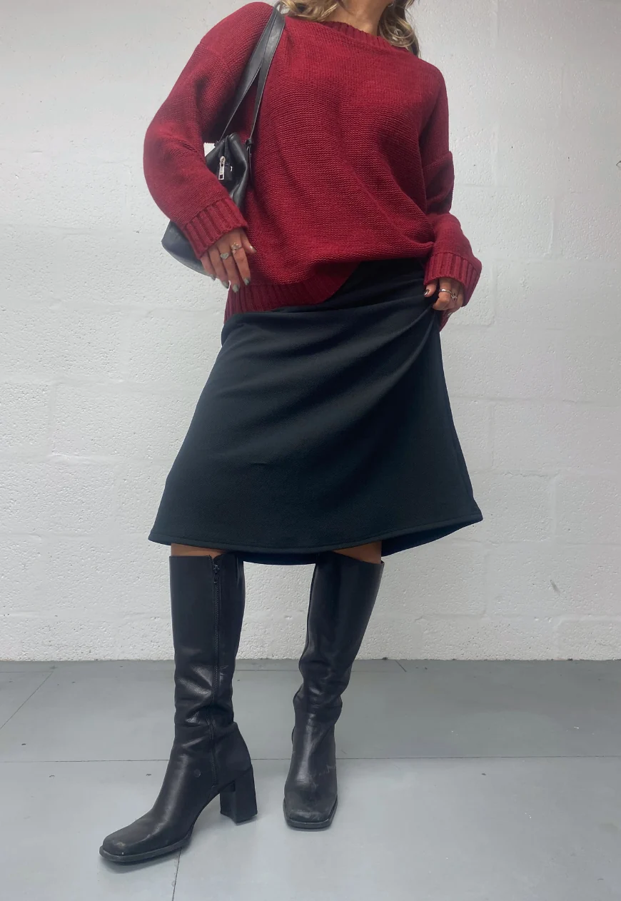 wine hissy knit jumper - Image 3