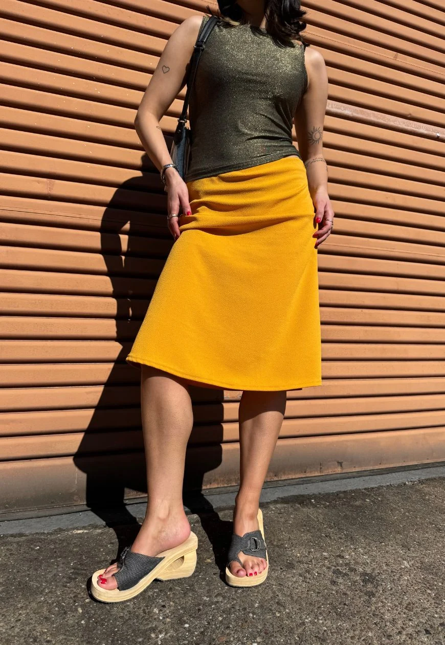 yellow midi skirt - Image 2